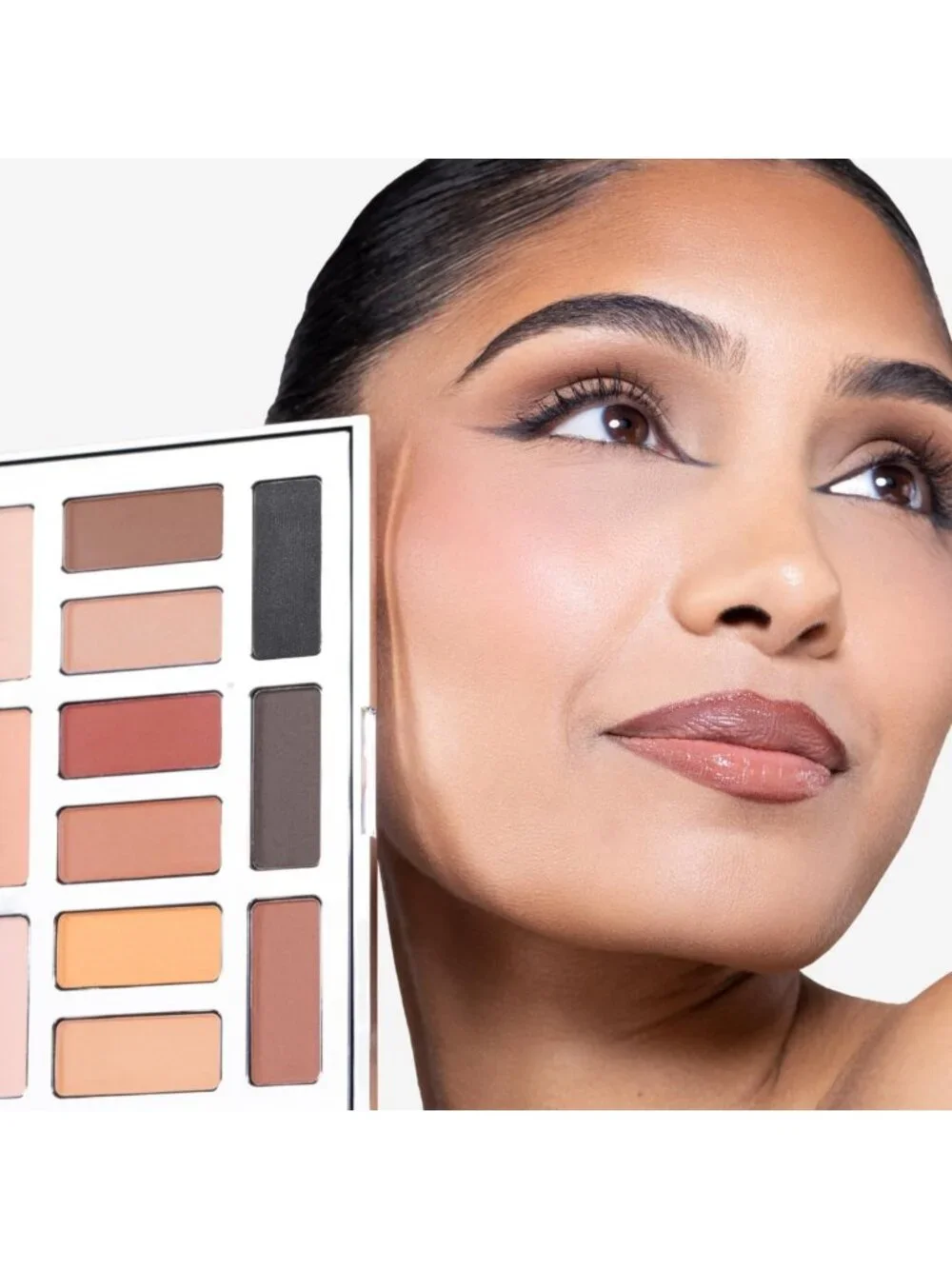 12 Shade Matte Eyeshadow Palette - Buildable Pigment, Talc-Free, Lightweight